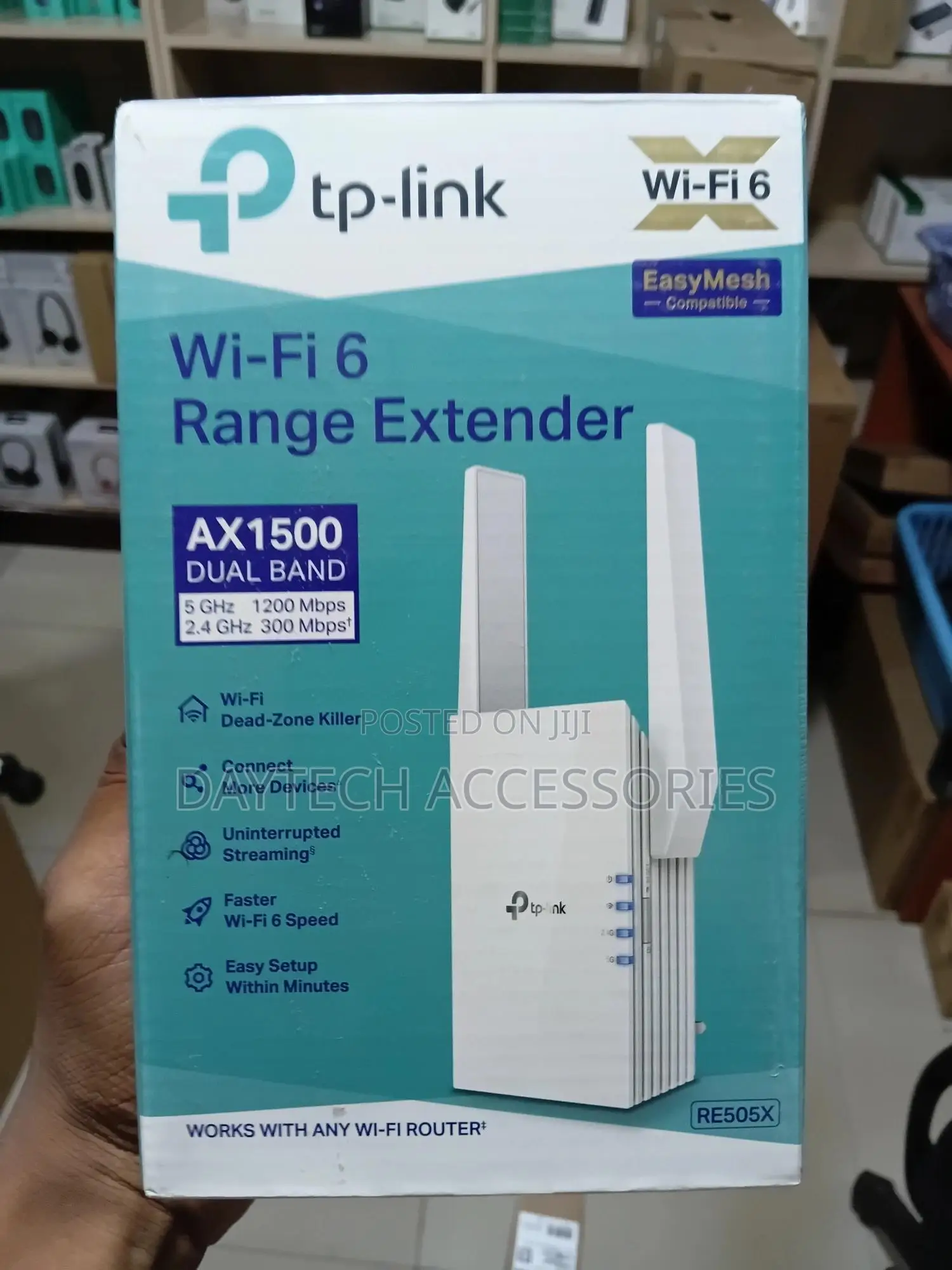 Tp-Link Ax1500 Wi-Fi 6 Range Extender (Model Re505x).