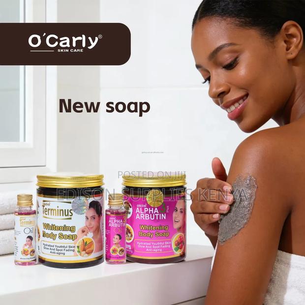 Skin Whitening and Exfoliating Soap for Hyperpigmentation, Dark Marks