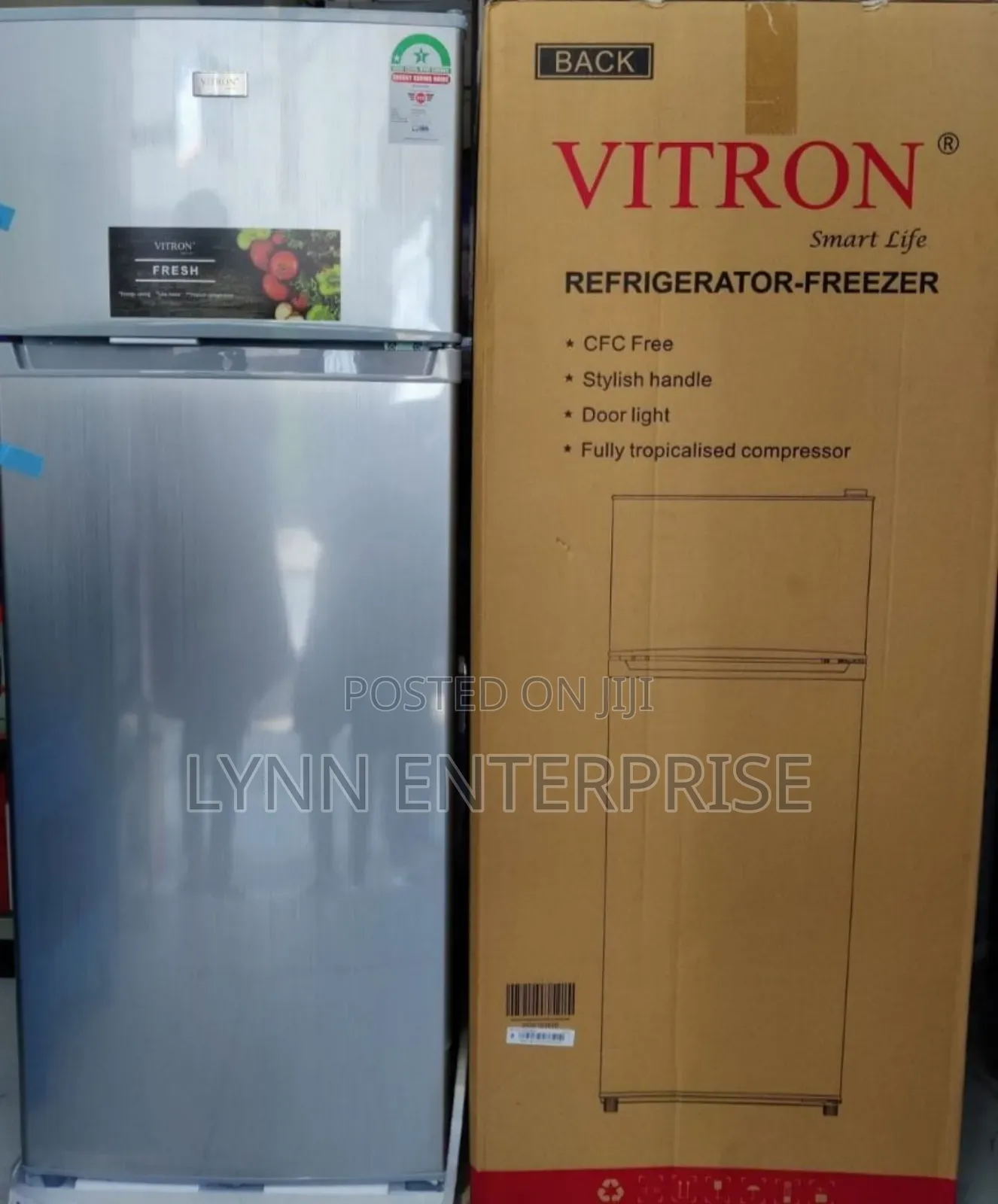 *Vitron 208litres Double Door Refrigerator
