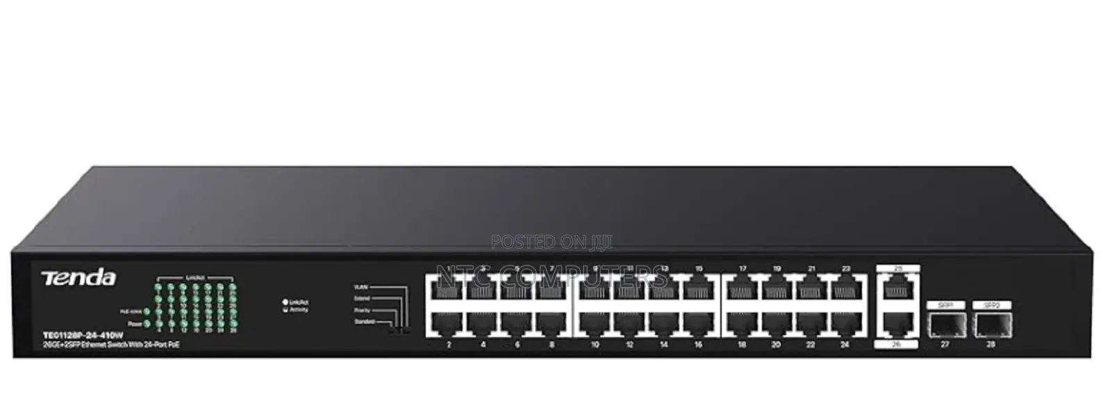Tenda 24-Port Gigabit Ethernet Switch With 2 SFP Poe Switch