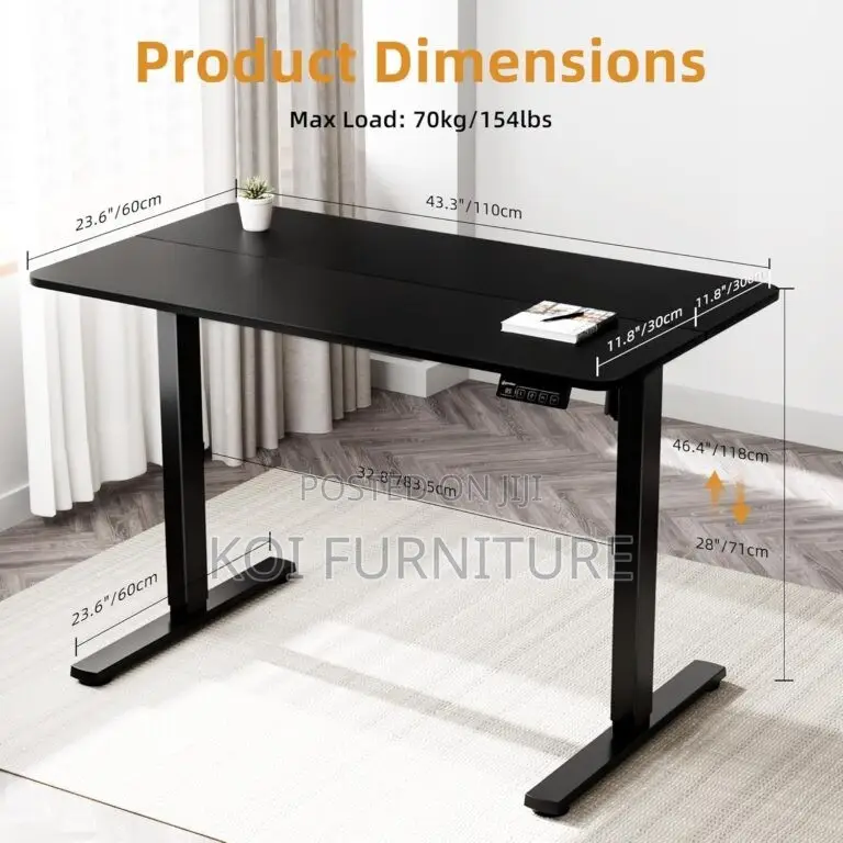 Office Desk; 1.6 Meters Adjustable Home Office Premium Standing Table