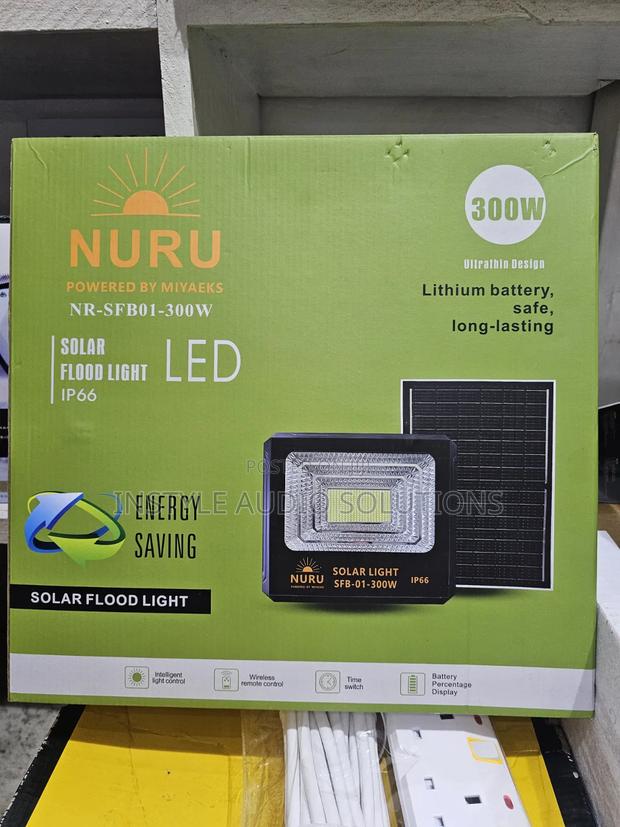 300w Solar Complete Floodlight With Auto Sensor and Mounting Bracket - thumbnail 2