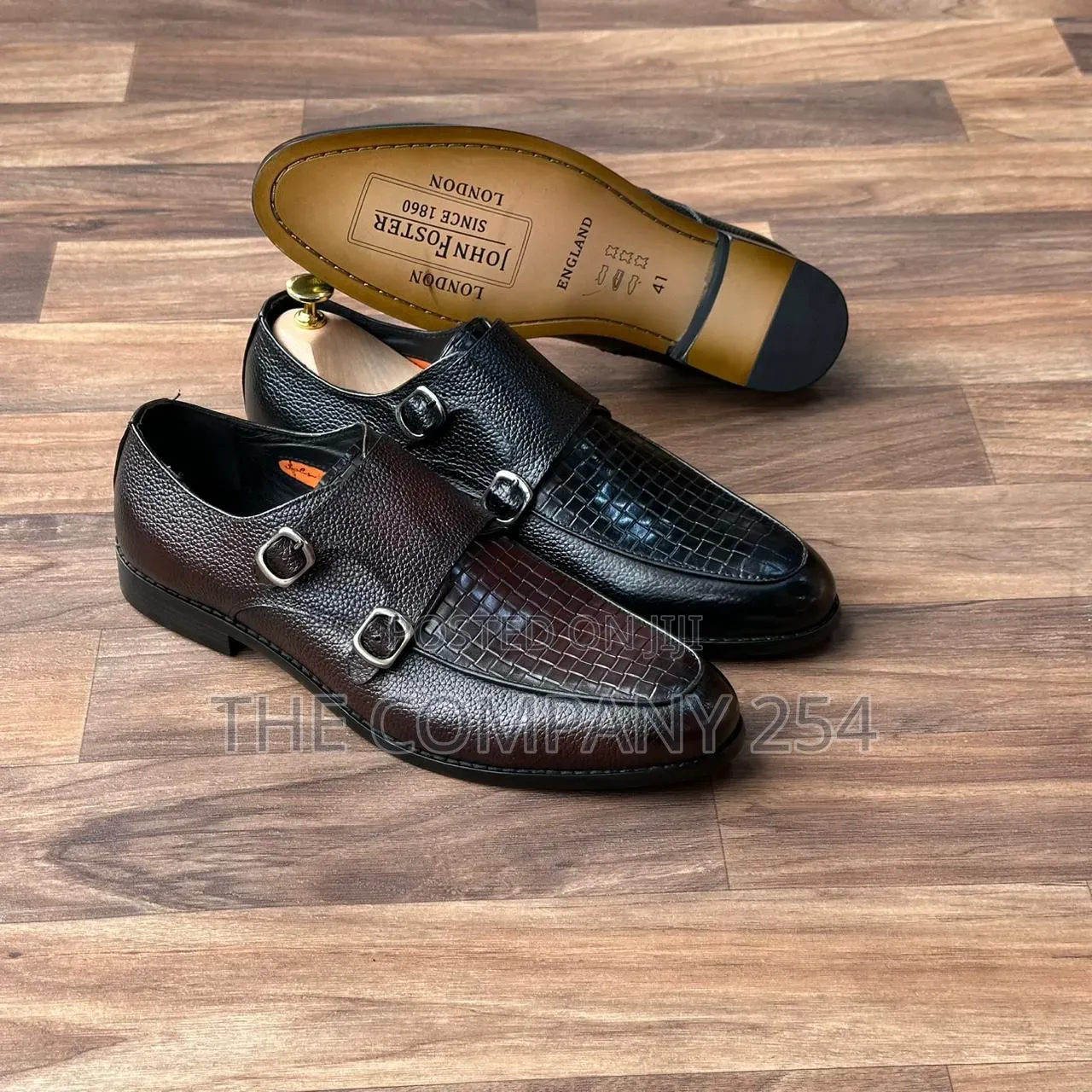 Quality Leather Casual Double Monk Men Slip on Casual Shoes