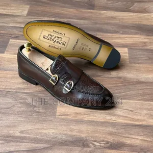 Quality Leather Casual Double Monk Men Slip on Casual Shoes