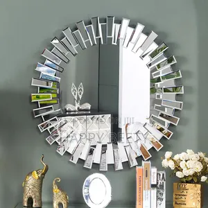 Circular Decorative Sunburst Mirror