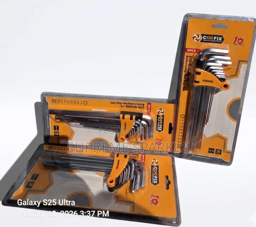 Coofix 9-Piece Allen Key Set.