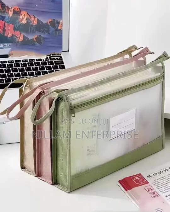 Transparent Mesh Stationery Storage Bag - main view