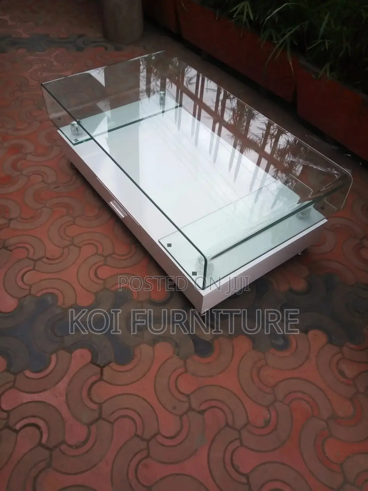 Coffee Tables; Transparent Home Offic Coffee Table With Glass Top