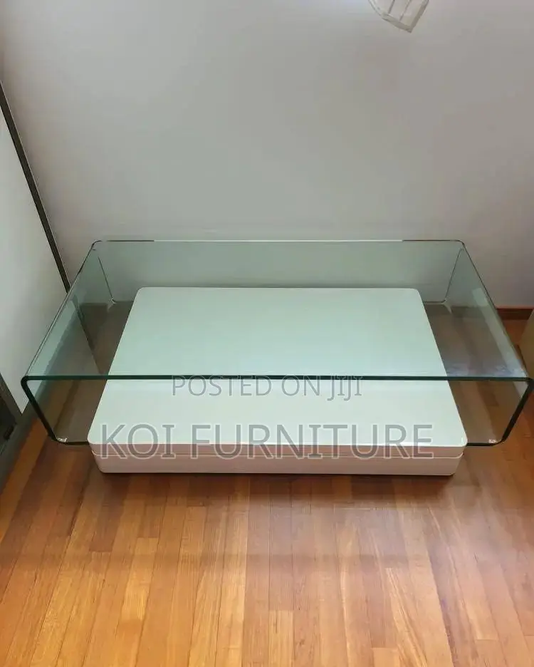 Coffee Tables; Transparent Home Offic Coffee Table With Glass Top