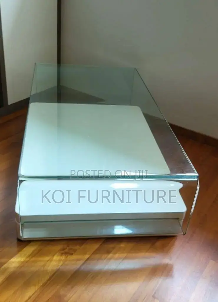 Coffee Tables; Transparent Home Offic Coffee Table With Glass Top