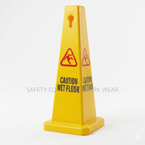 Wet Floor Safety Cone( 4 Sided With A Square Base)