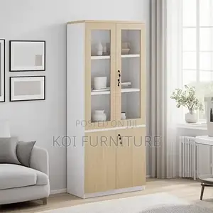 Office Cabinet; Double Doors Wooden Home Office Functional Cabinet