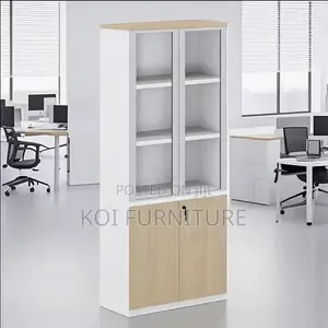 Office Cabinet; Double Doors Wooden Home Office Functional Cabinet