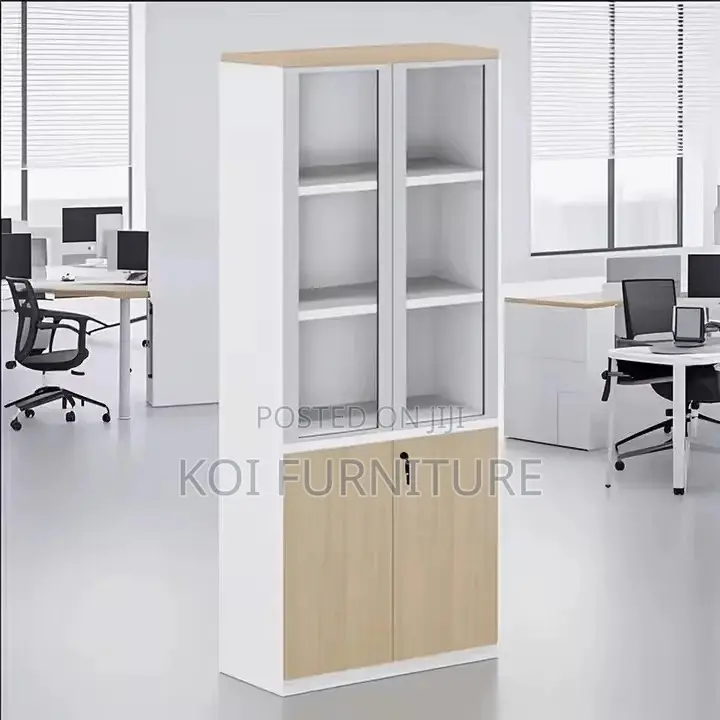 Office Cabinet; Double Doors Wooden Home Office Functional Cabinet