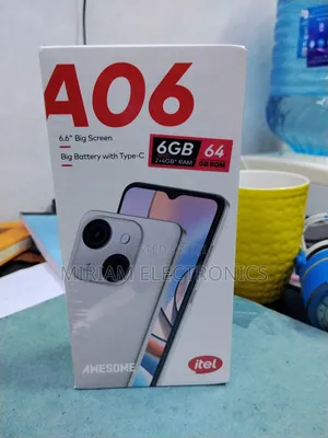 New Itel A06 64 GB Black