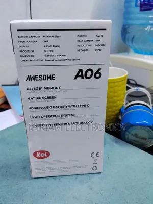 New Itel A06 64 GB Black