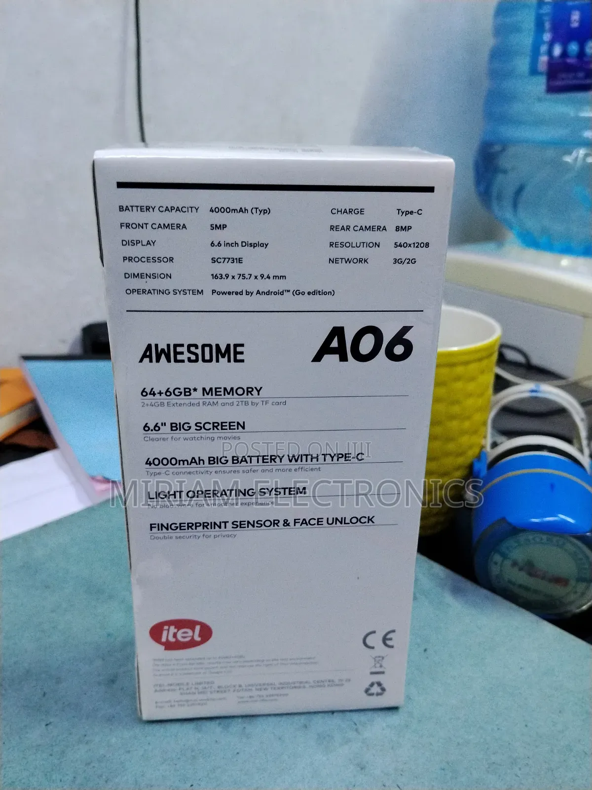 New Itel A06 64 GB Black
