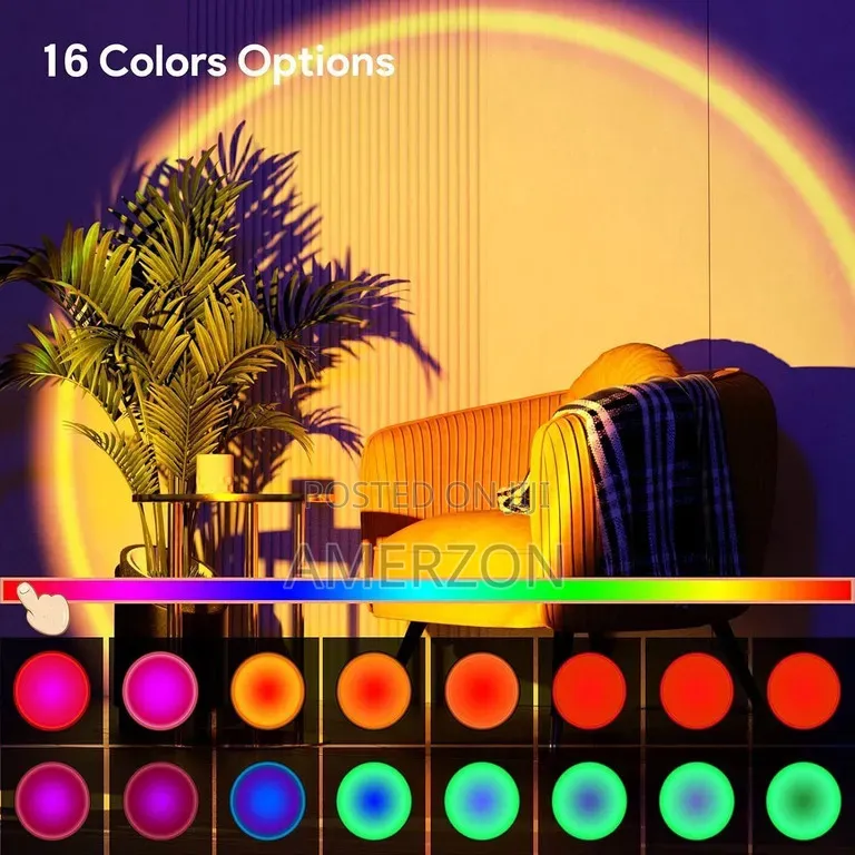 Sunset Lamp Projection Led Light With Usb Remote,Rainbow Nightligh