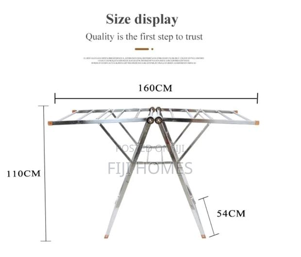 Portable Cloth Drying Rackheavy-Duty Steel - thumbnail 4