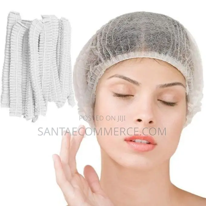 100 PCS Nurse Caps White Hair Nets