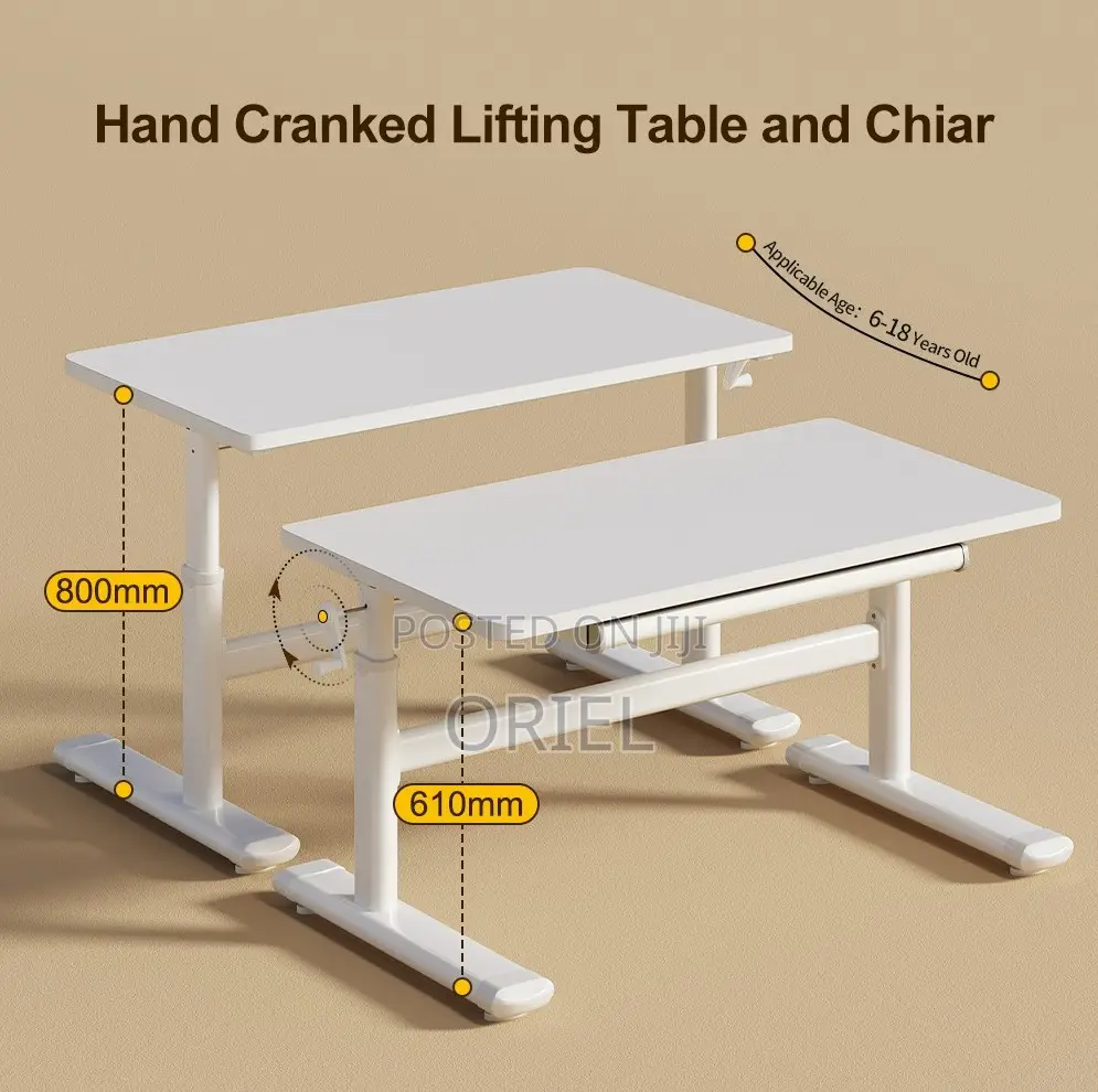 Standing Desks : Adjustable Hand Crank Standing Desk 100cm