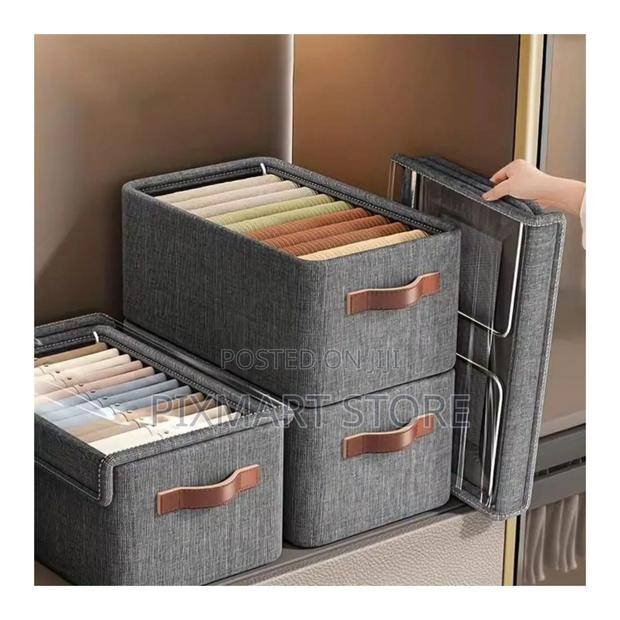 Foldable Storage Box With Lid – Durable Closet Organizer