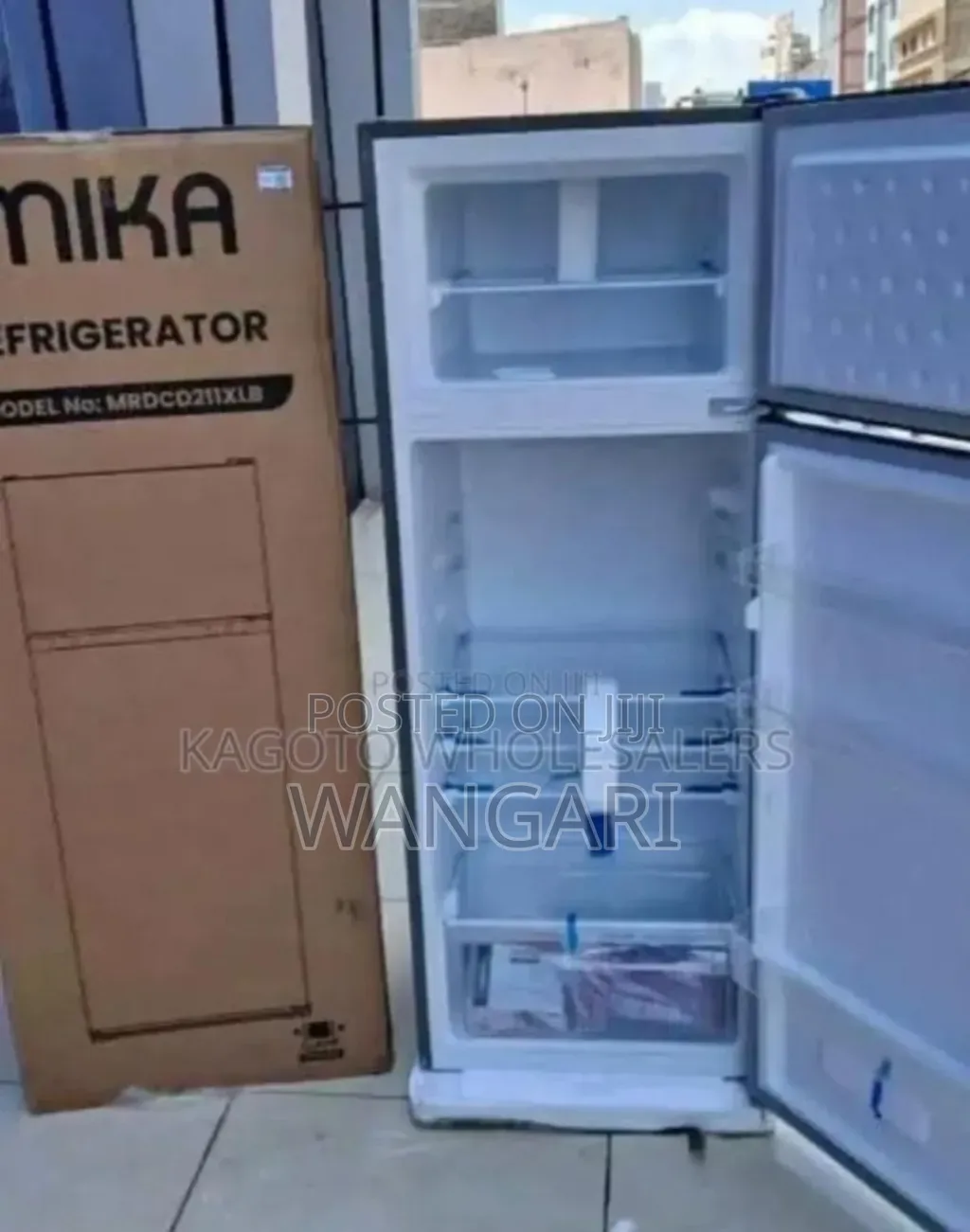Double Doored. One Mika 211l Fridge