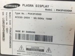 "43" Samsung Plasma Tv