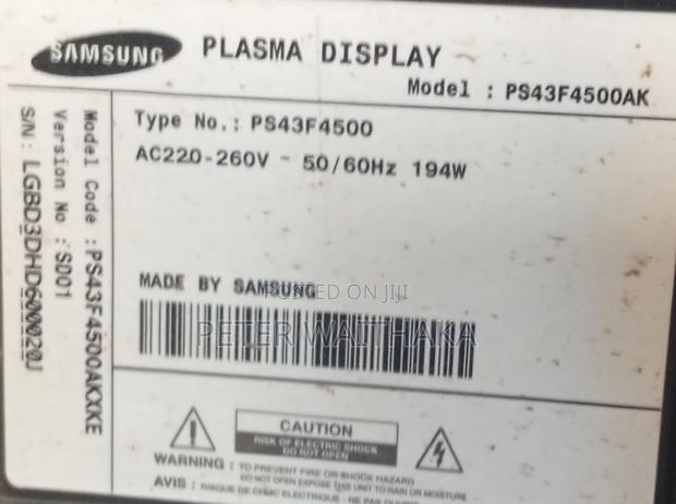 "43" Samsung Plasma Tv - thumbnail 2