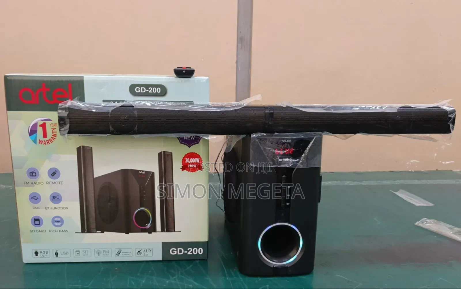 2.1ch Artel Sub Woofer System Bt/Usb/Fm Tall Boy(Model of V527)