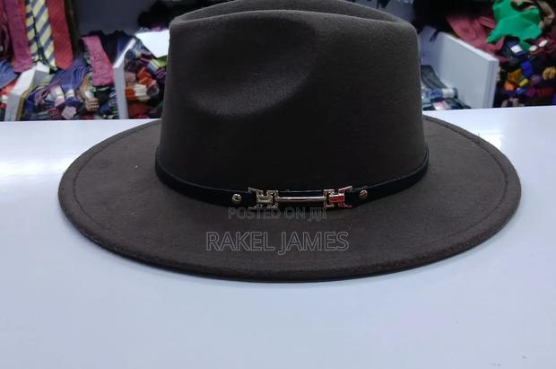 Dark Brown Fedora Hat - main view