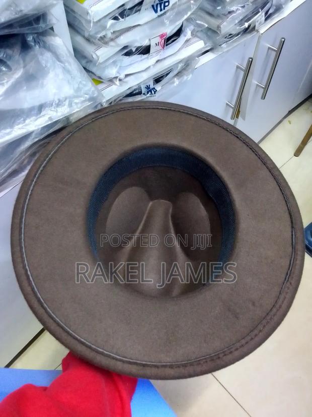 Dark Brown Fedora Hat - thumbnail 3