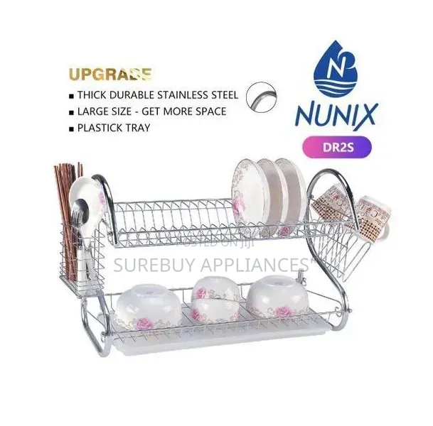 Nunix 2 Tier Stainless Steel Dish Rack