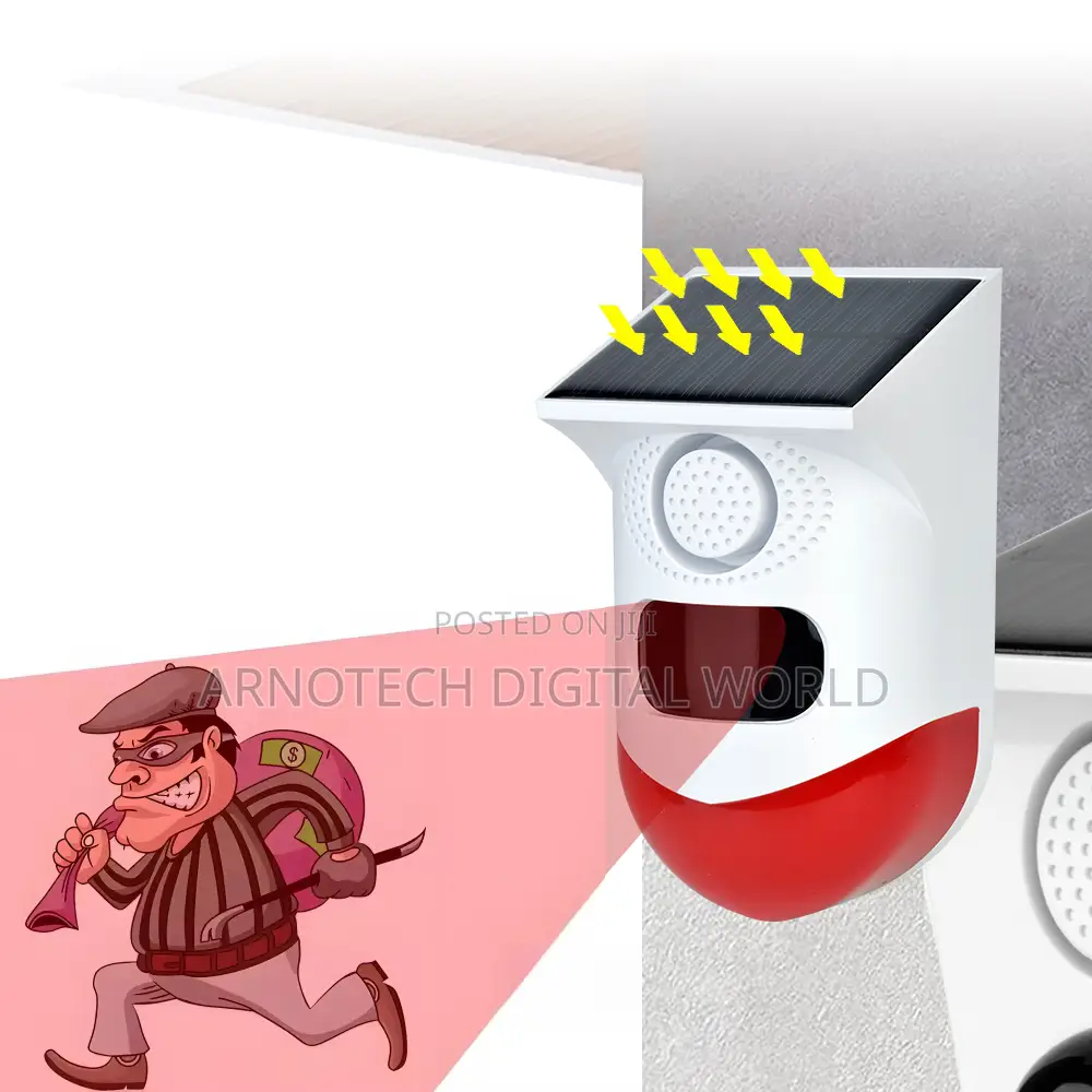 Solar Usb Charging Security Ip65 Waterproof Motion Detection Alarm