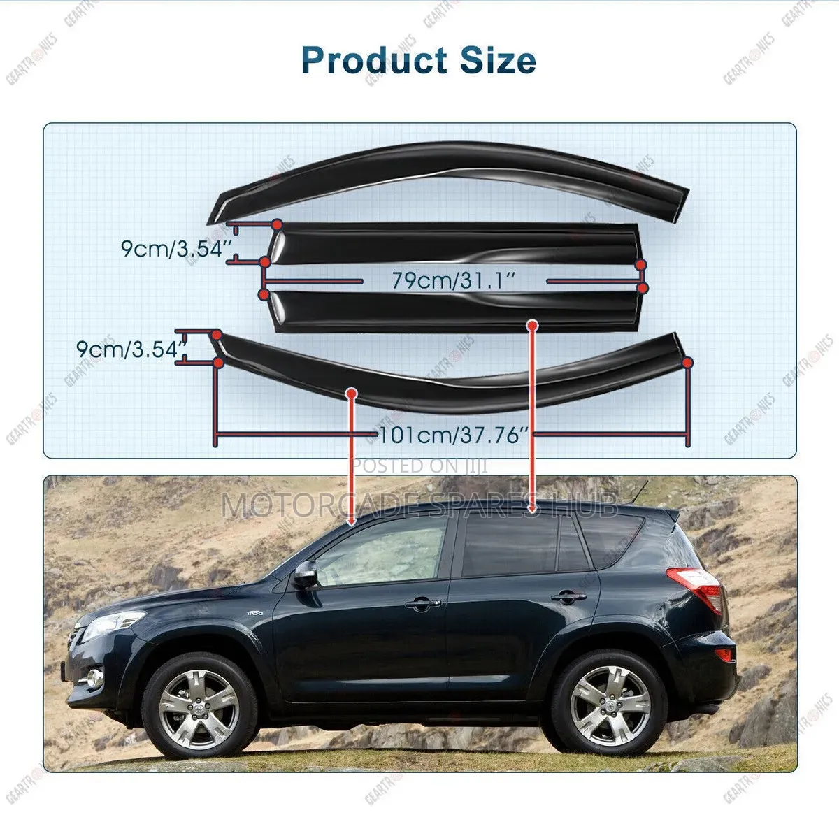 Toyota Vanguard 2006-2012 Window Visors
