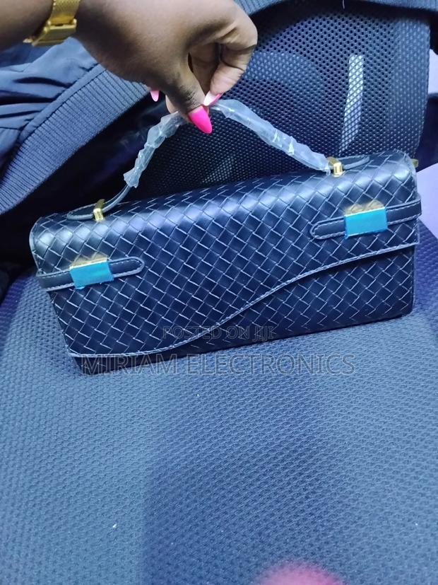 Black Leather Clutch Bag - thumbnail 2