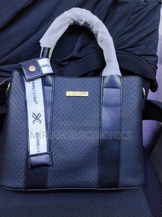 Genuine Black Leather Handbag - thumbnail 2