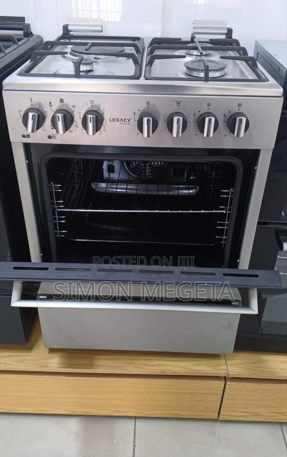 60×60 Legacy 3+1 Cooker, Grill, Jet Valves, Turbo Oven, Food Warmer.