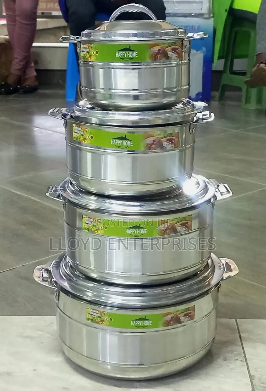 4pcs Happy Home Stainless Steel Hotpots