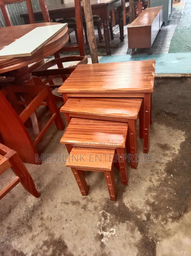 Solid Mahogany Nestle Stools - thumbnail 2