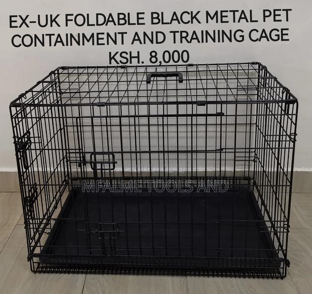 Foldable Metal Pet Containment and Training Cage