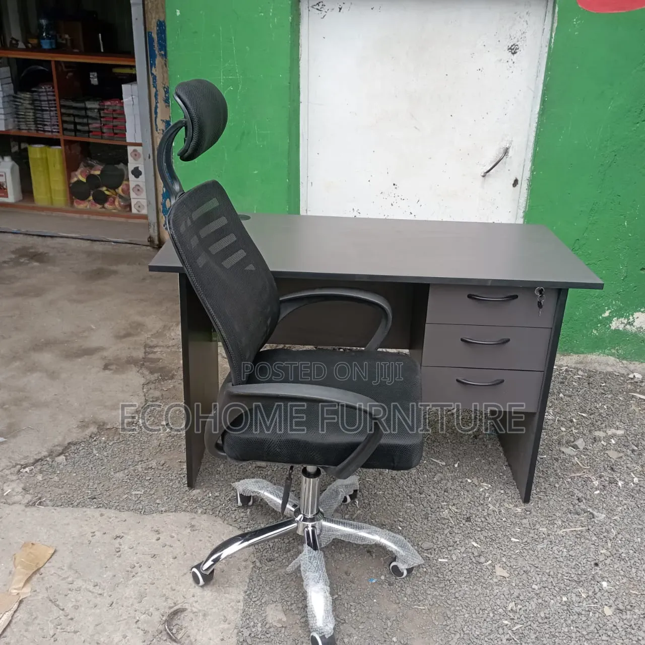1.2m Study Desk and Economic Mesh Chair