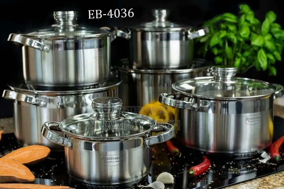 Edenberg Eb-4036 14-Piece Stainless Cookware Set