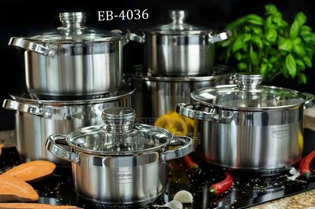Edenberg Eb-4036 14-Piece Stainless Cookware Set