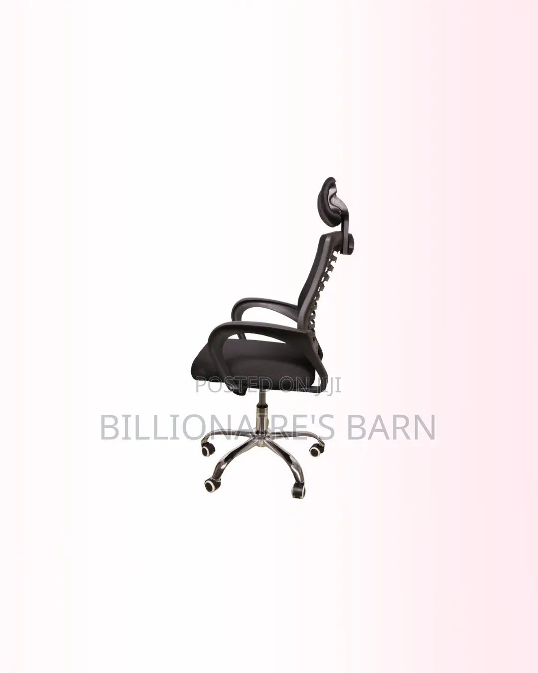 Secretarial Mesh Chair Adjustable Headrest and Lumbar Support Office