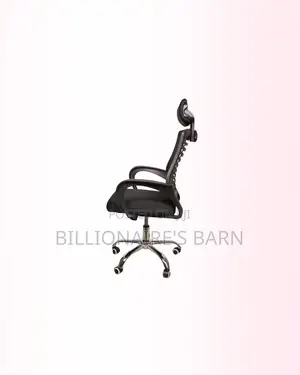 Secretarial Mesh Chair Adjustable Headrest and Lumbar Support Office