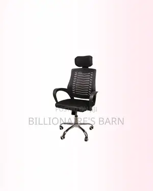 Secretarial Mesh Chair Adjustable Headrest and Lumbar Support Office