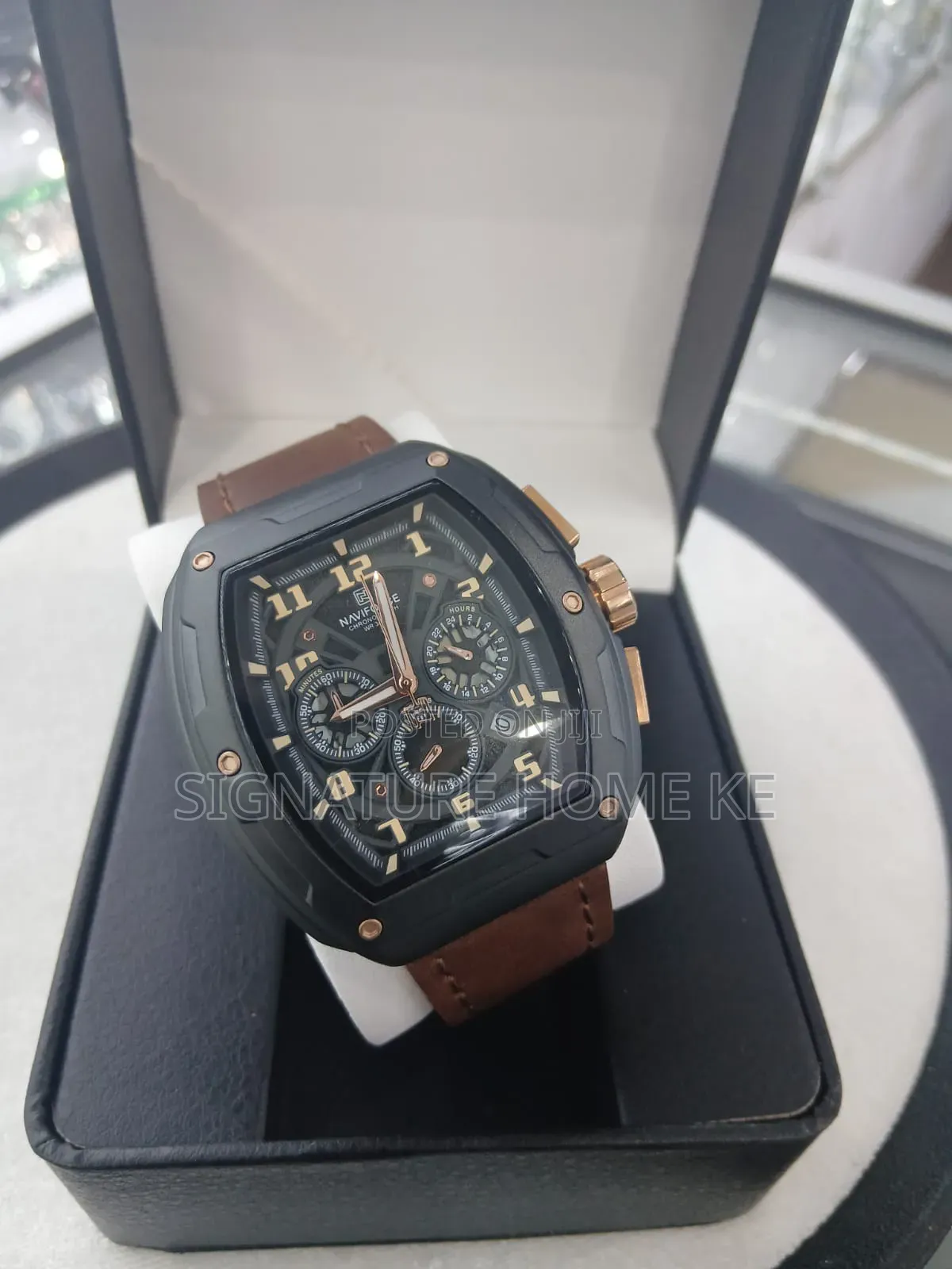 Naviforce Gents Leather Strap