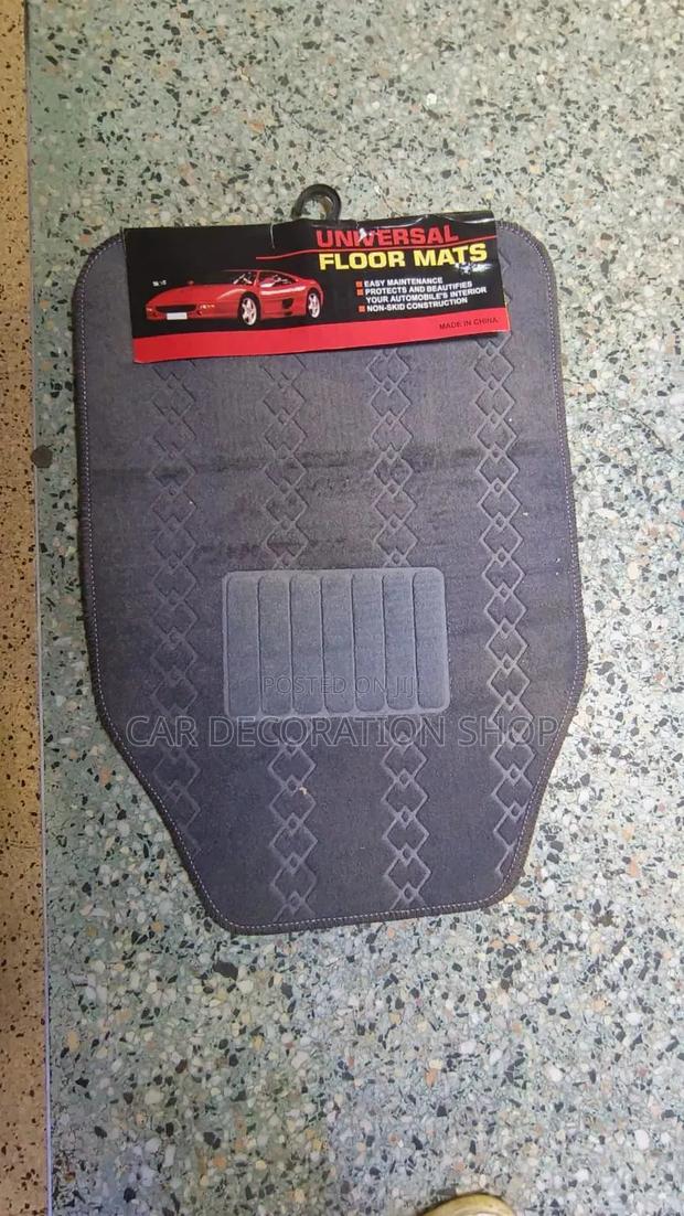 5pc Grey Woolen Nonslip Mats