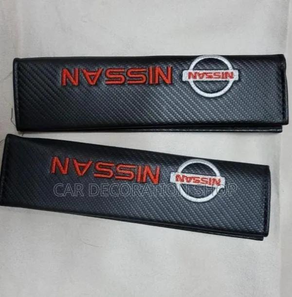 2pc Nissan Branded Safety Belt Cloth Protector Pad
